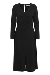 ICHI Katine Long Sleeve Dress - Black