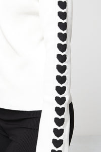 COPE CLOTHING : Heart Sweater : White