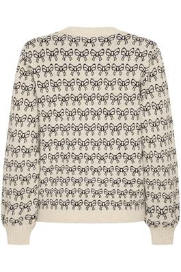 ICHI Brielle Bow Jumper - Black