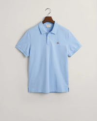 GANT : Regular Shield Pique Polo - Capri Blue