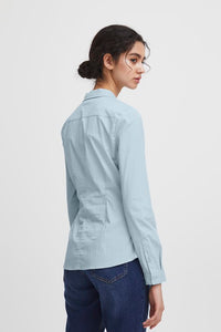 ICHI : Dima Long Sleeve Shirt - Blue