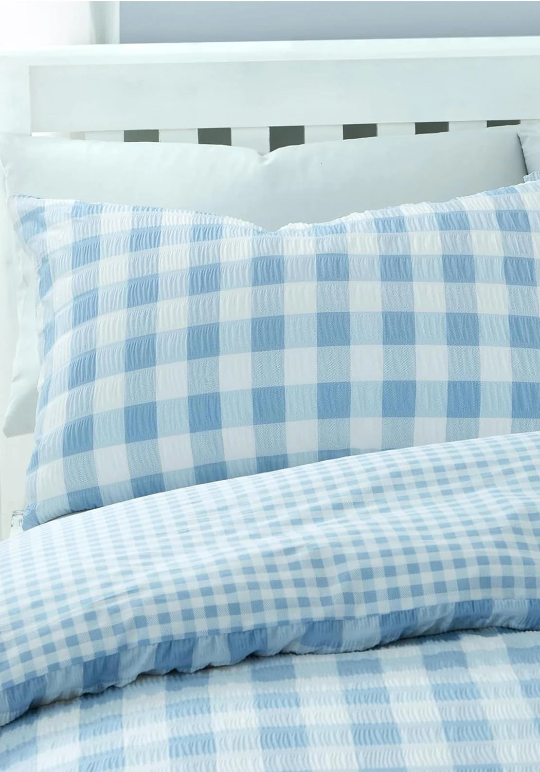 CATHERINE LANSFIELD Seersucker Gingham Check - Blue