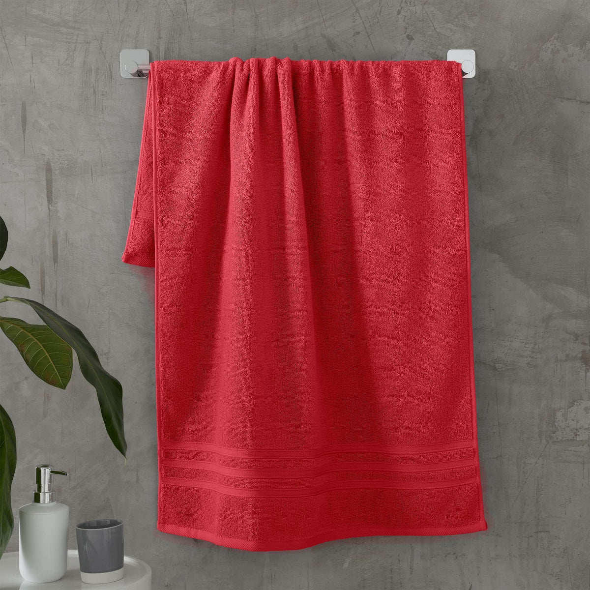 CATHERINE LANSFIELD : Zero Twist Cotton Towel - Red (Available in 3 Sizes)