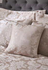 CATHERINE LANSFIELD Classic Damask Cushion - Champagne