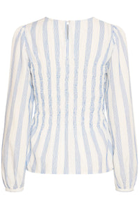 ICHI Rebekka Striped Blouse - Blue