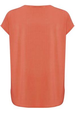 ICHI : Short Sleeve Top - Coral