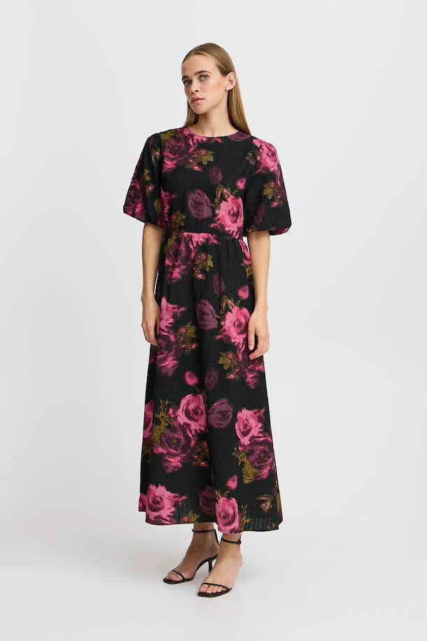 ICHI Felivo Open Back Floral Dress