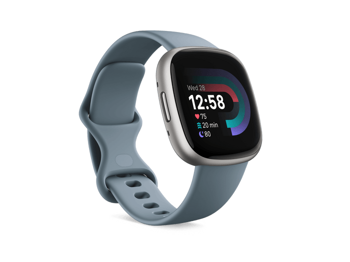 Fitbit Versa 4 - Waterfall Blue / Platinum