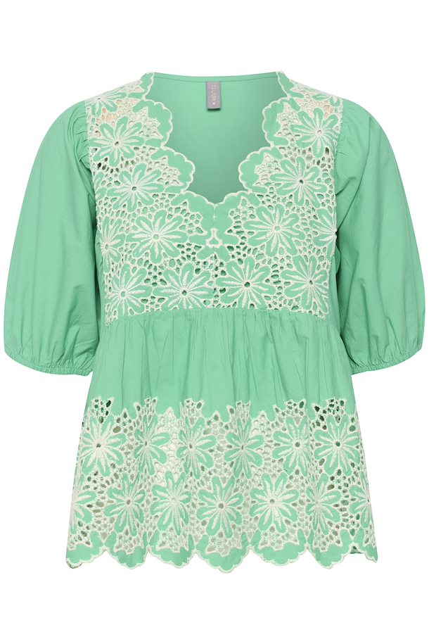 CULTURE : Valda Embroidry Blouse - Green