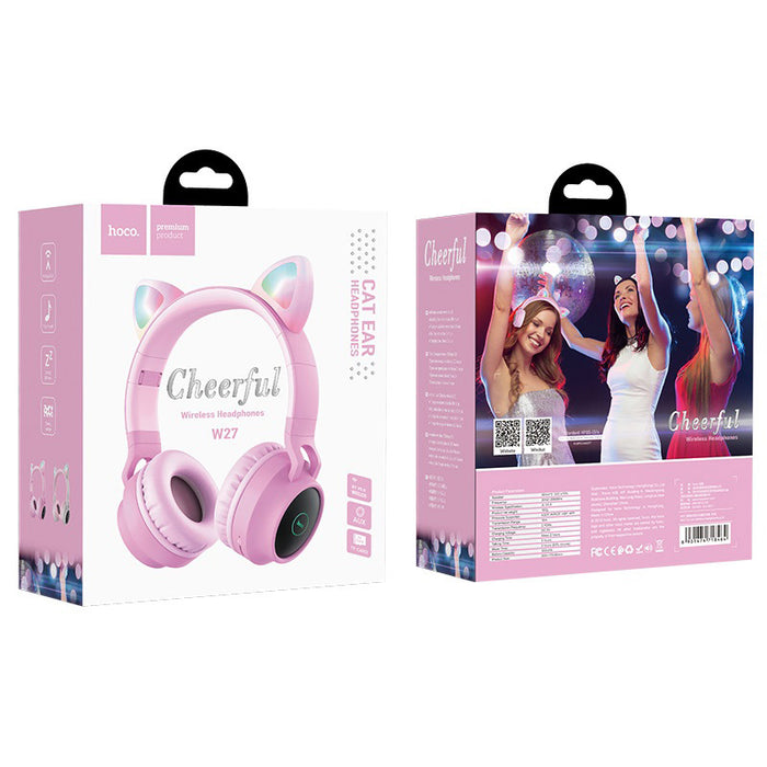 HOCO W27 KIDS BLUETOOTH HEADPHONES (PINK)