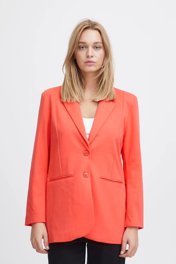 ICHI : Kate Oversized Blazer - Coral