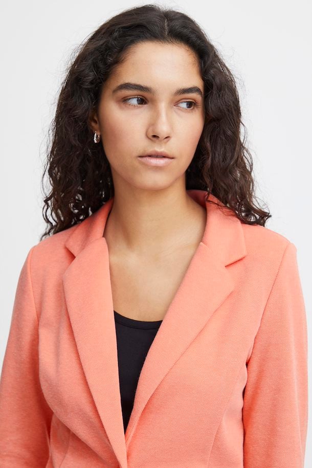 ICHI : Kate Pique Blazer - Coral