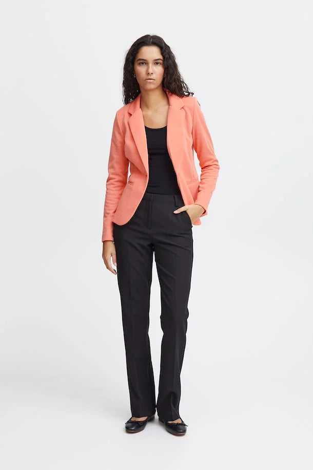 ICHI : Kate Pique Blazer - Coral