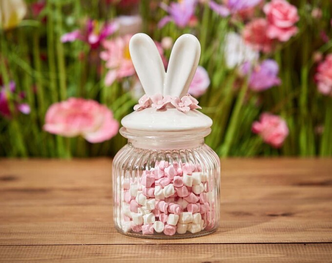 LANGS : Easter Bunny Glass Jar with Lid