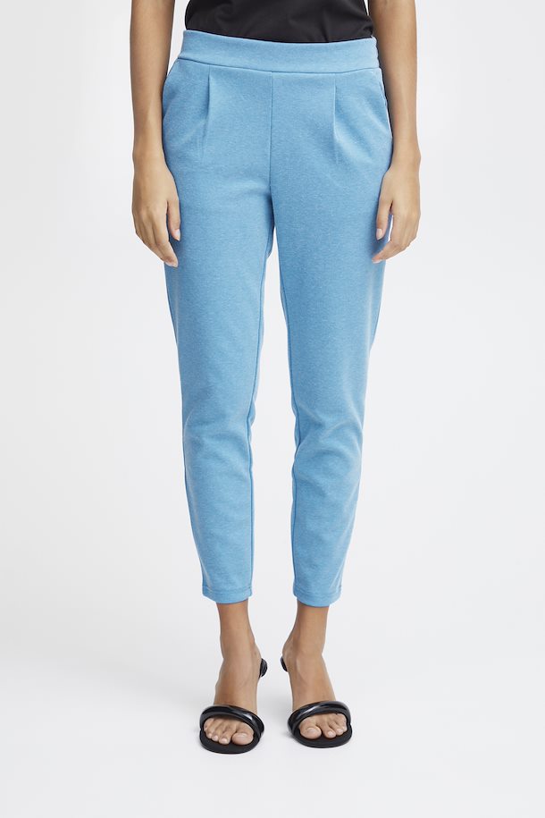 ICHI : Kate Pique Pants - Blue