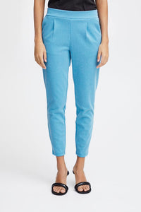 ICHI : Kate Pique Pants - Blue