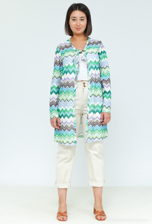 COPE CLOTHING : Zig-Zag Cardi - Green