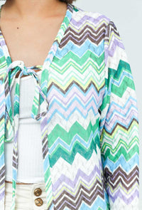 COPE CLOTHING : Zig-Zag Cardi - Green