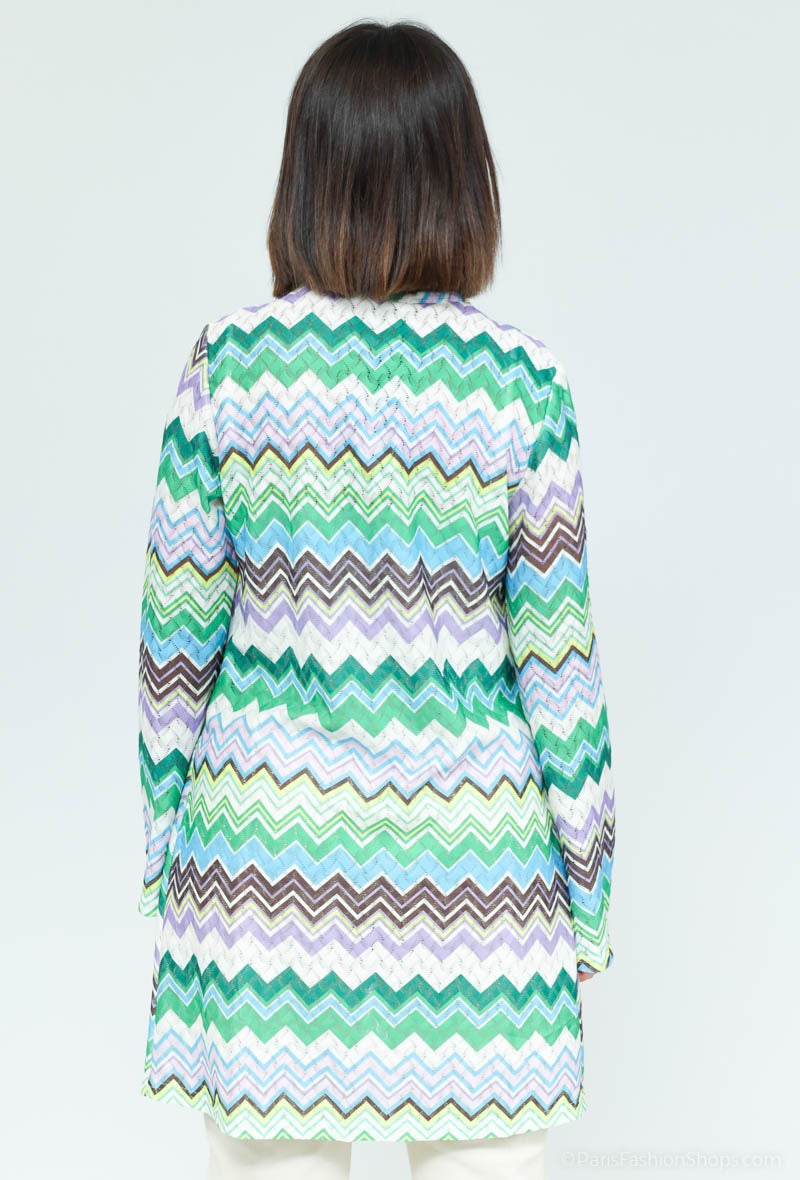 COPE CLOTHING : Zig-Zag Cardi - Green