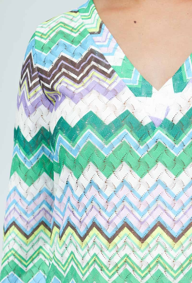 COPE CLOTHING : Zig-Zag Top - Green