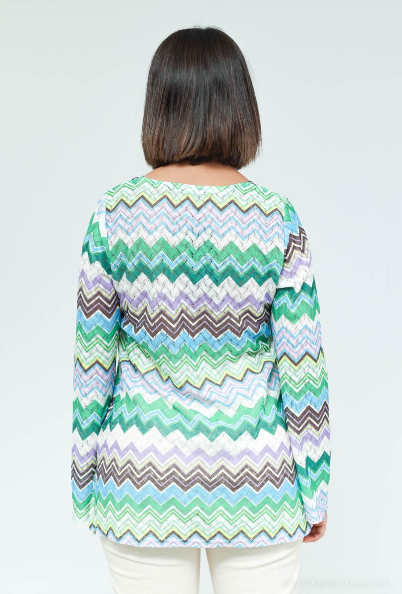 COPE CLOTHING : Zig-Zag Top - Green