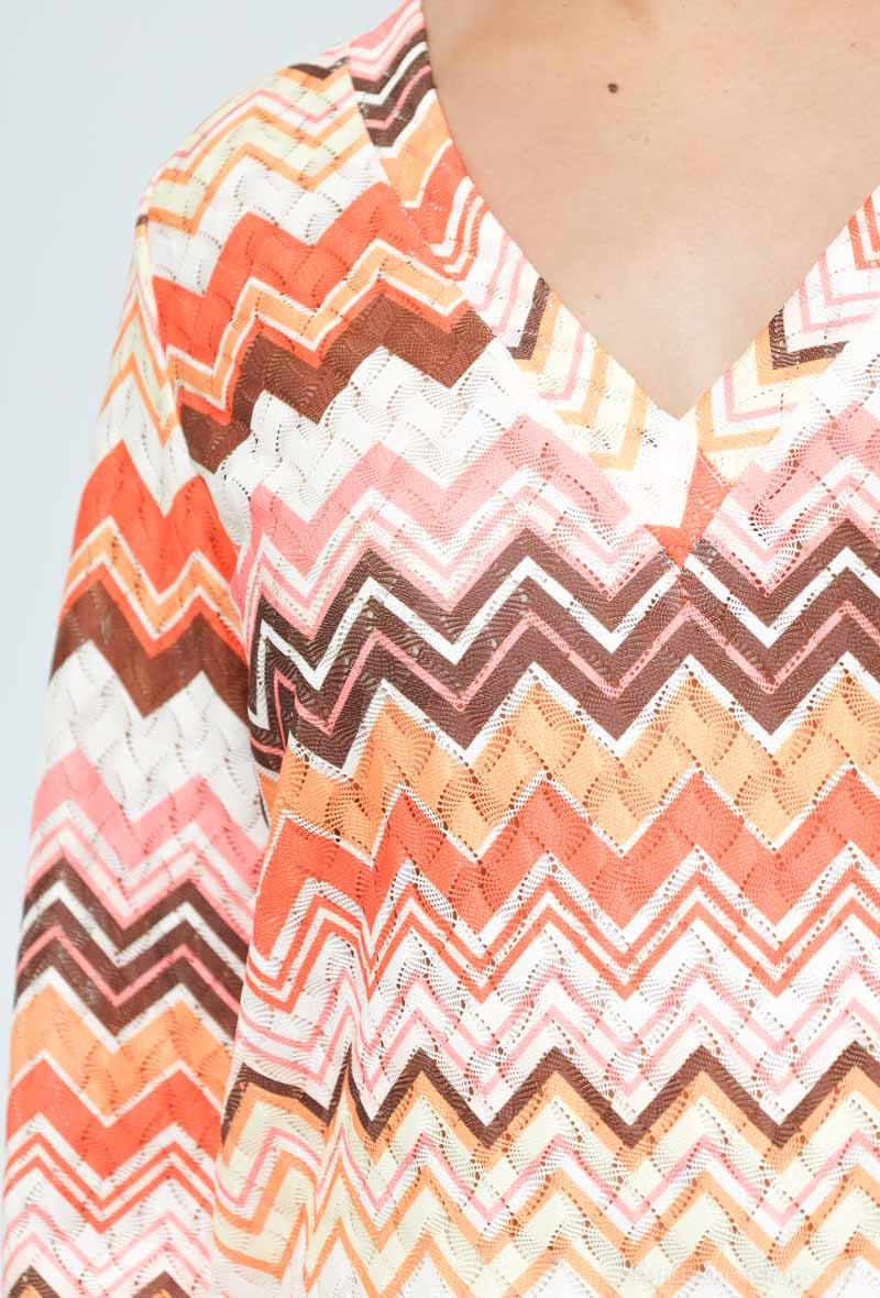 COPE CLOTHING : Zig-Zag Top - Orange