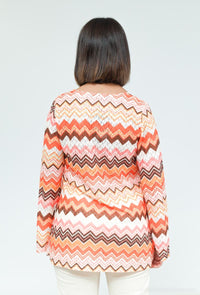 COPE CLOTHING : Zig-Zag Top - Orange