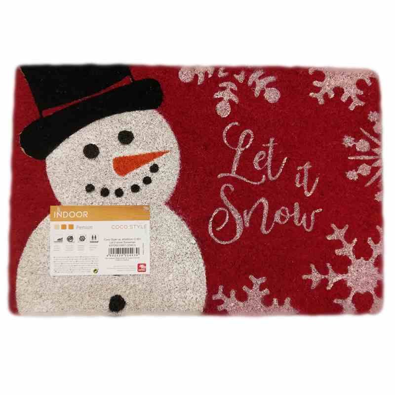 COCO STYLE : Let it Snow - Snowman Mat