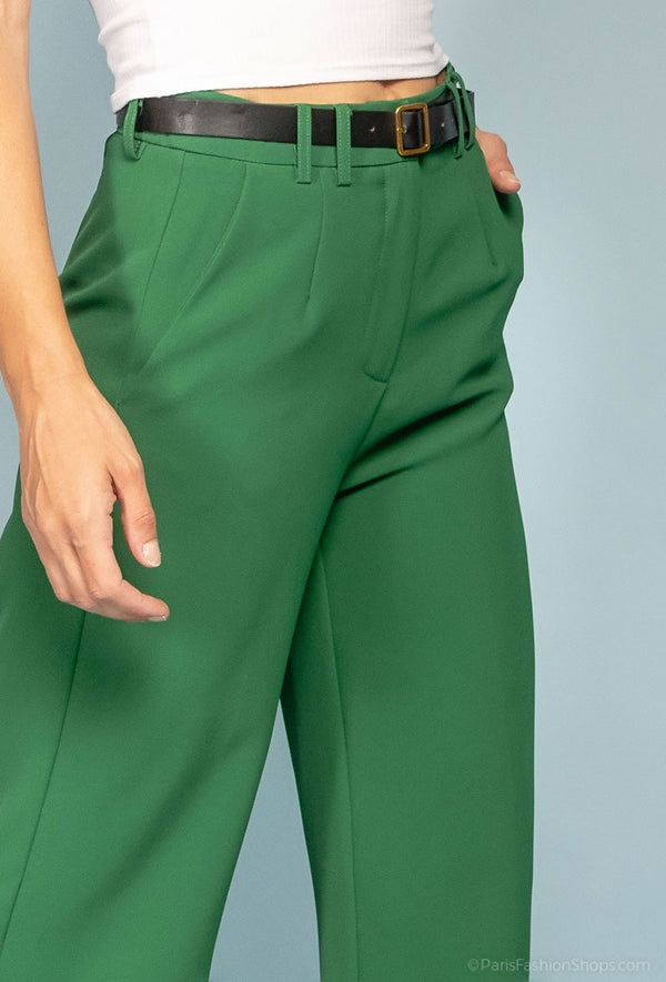 COPE CLOTHING : Tailored Trousers - Green