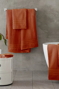 CATHERINE LANSFIELD : Zero Twist Cotton Towel - Terracotta (Available in 3 Sizes)