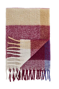 CATHERINE LANSFIELD : Faux Mohair Check Blanket Throw