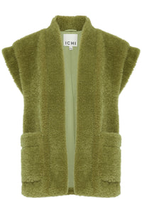 ICHI : Gizla Teddy Gilet - Green