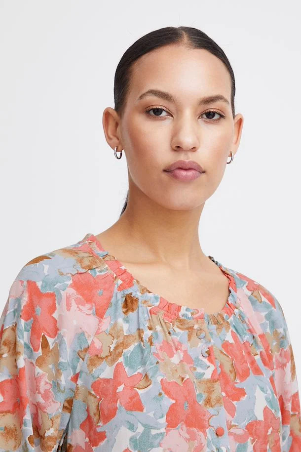 ICHI : Sanura Floral Shirt Blouse