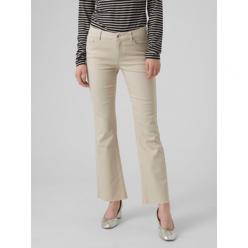 VERO MODA : Sheila Flare Jeans - Beige