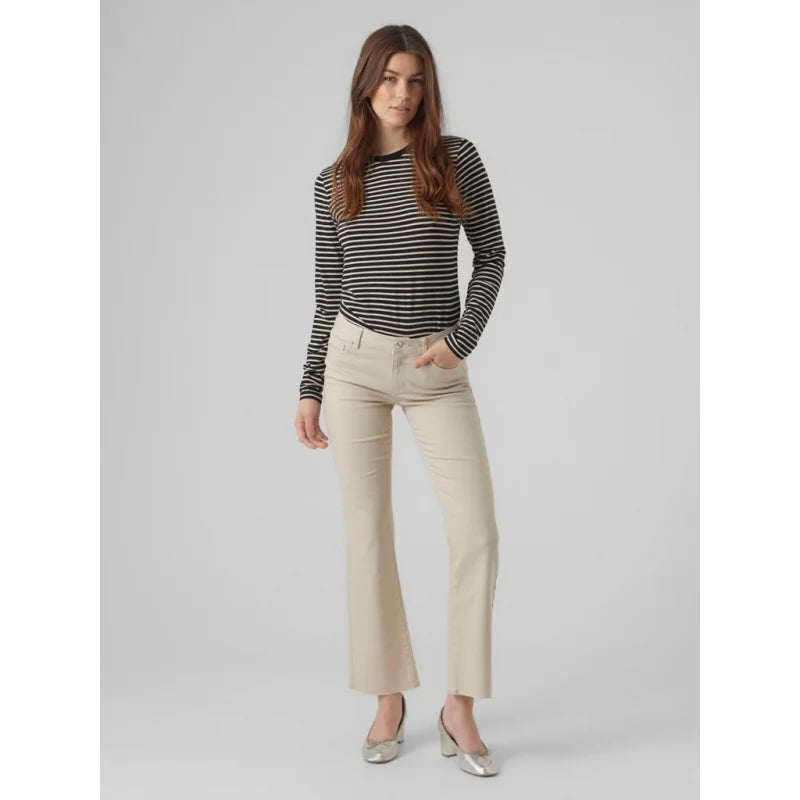 VERO MODA : Sheila Flare Jeans - Beige