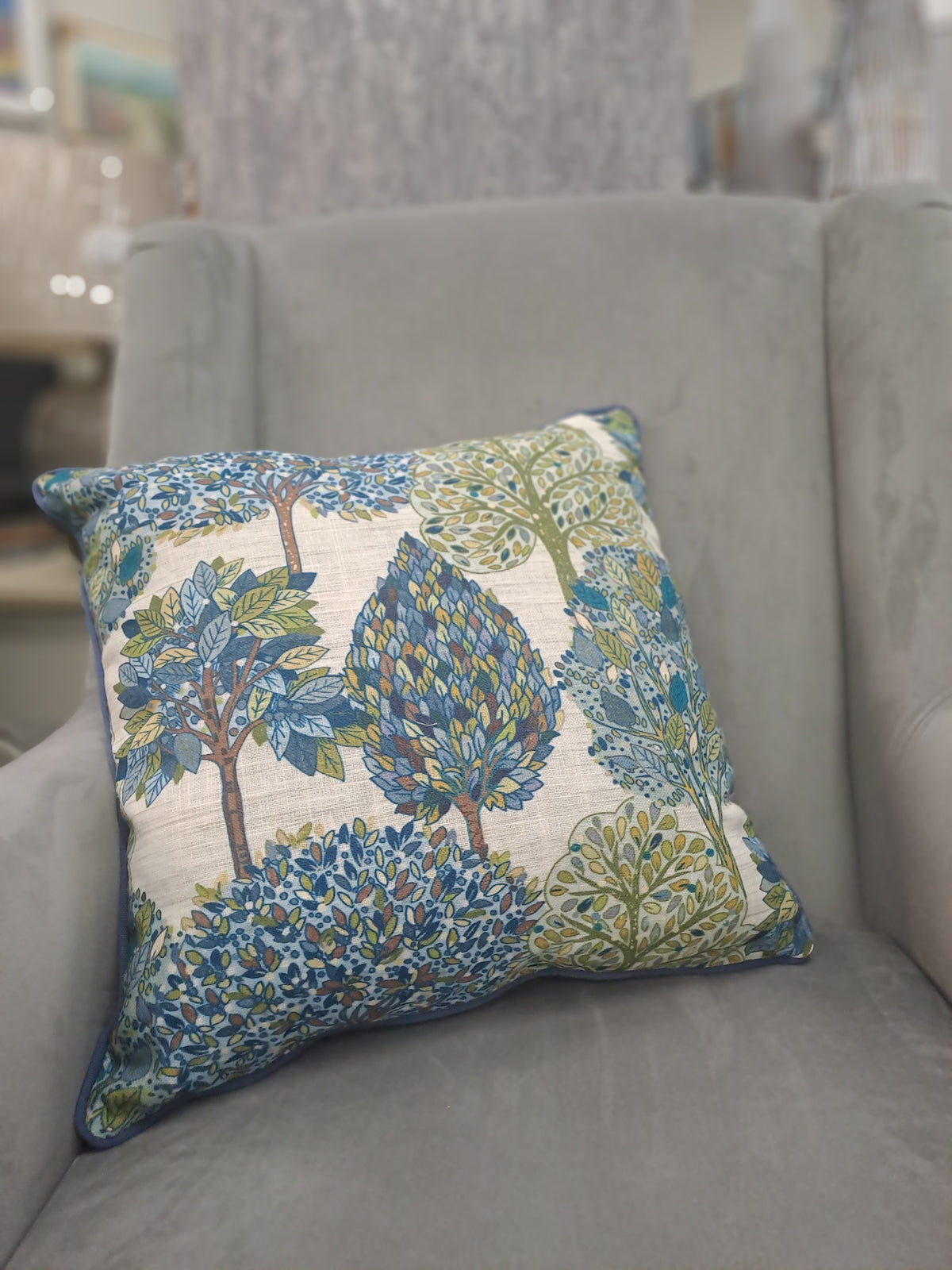 FULLSHIRE : Arbre Cushion - Teal 43x43