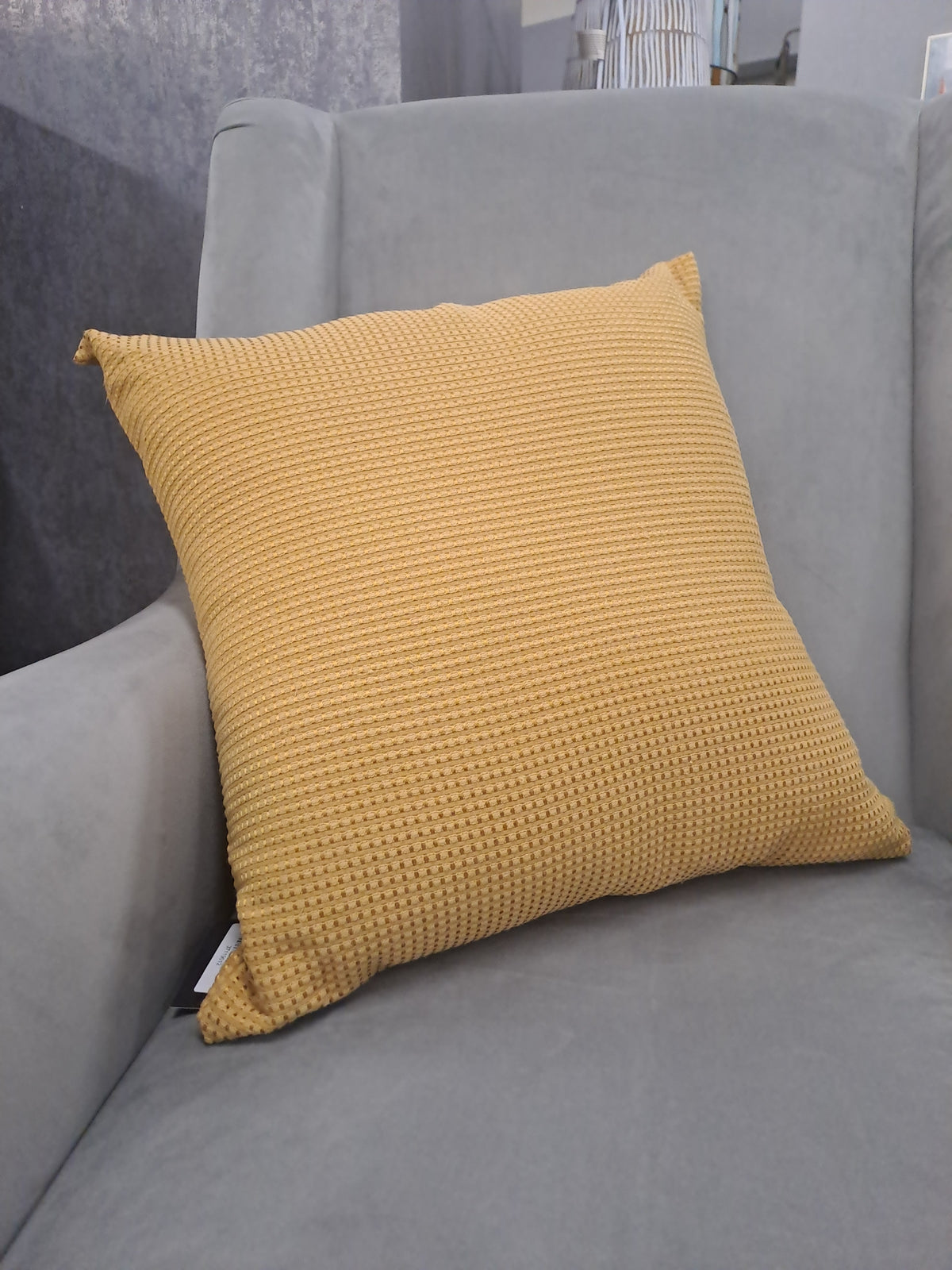 FERVOR & HUE : Stripe Weave Cushion - Ochre