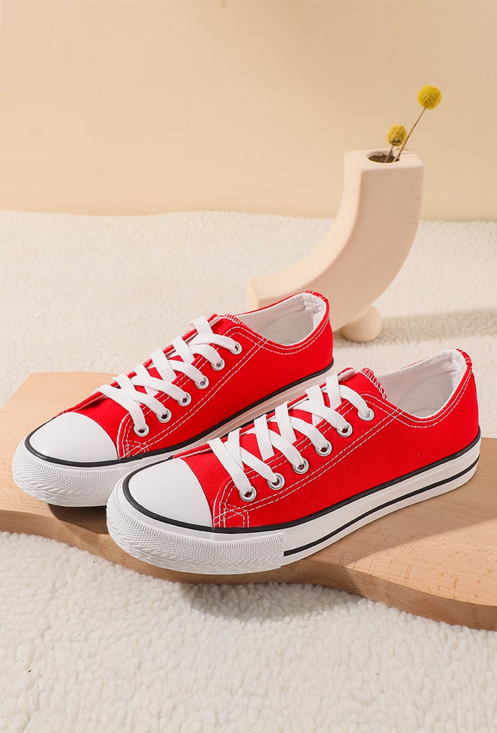 COPE CLOTHING : Canvas Trainer - Light Red