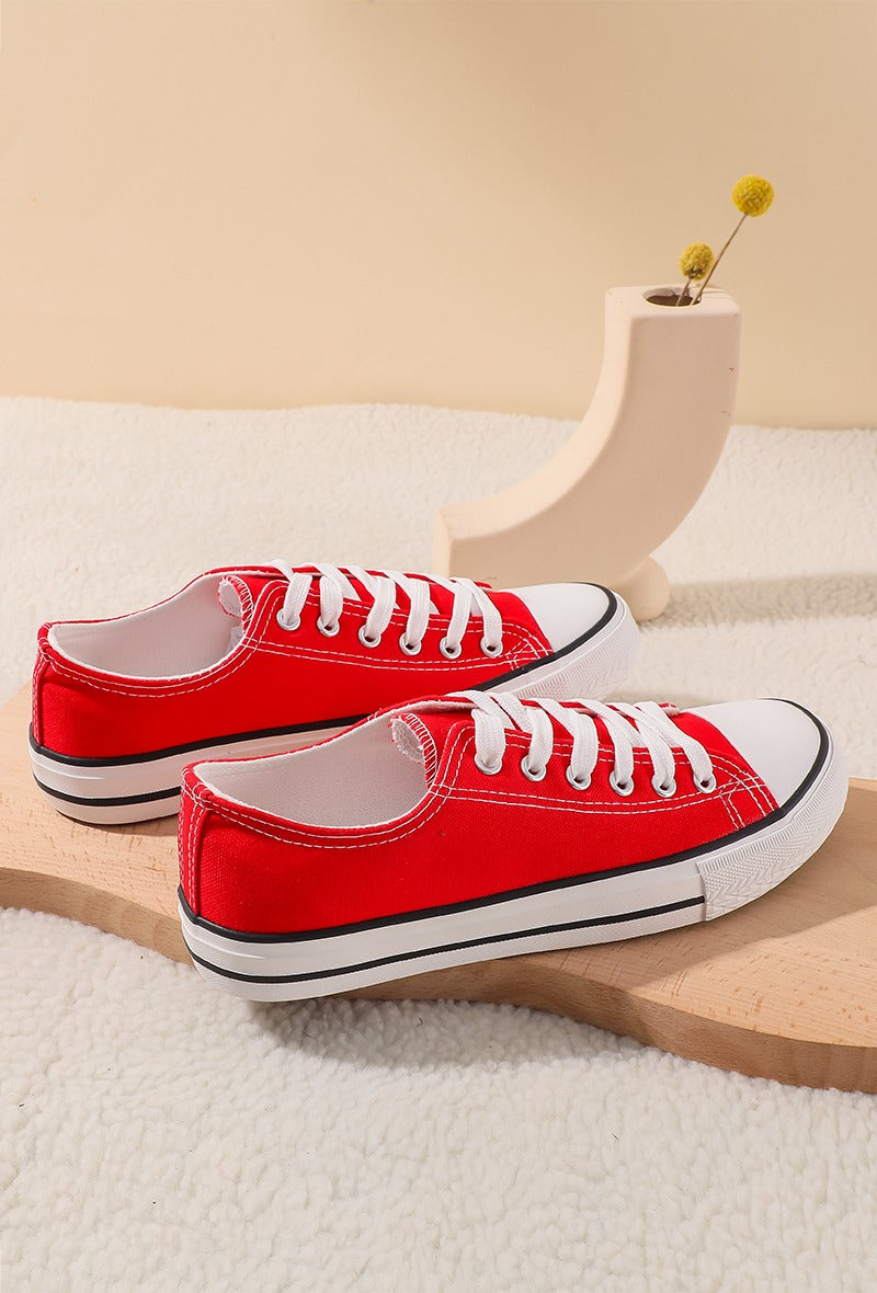 COPE CLOTHING : Canvas Trainer - Light Red