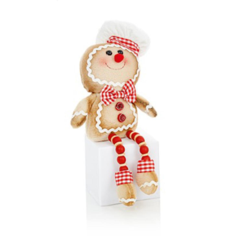 Beaded Leg Sitting Gingerbread 35cm