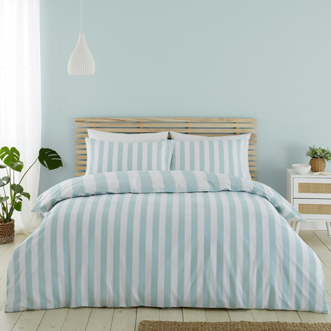 CATHERINE LANSFIELD Cove Stripe Duvet Cover Set - Seafoam