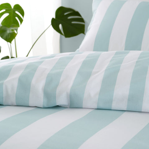 CATHERINE LANSFIELD Cove Stripe Duvet Cover Set - Seafoam