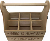 LANGS : Wooden Beer Hoalder Crate With Opener On The Side