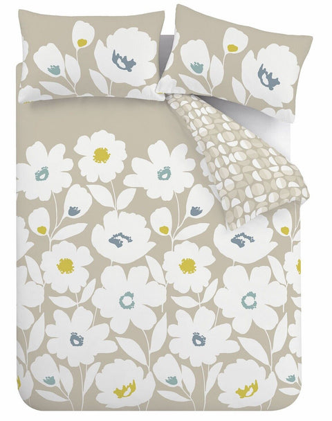 CATHERINE LANSFIELD : Craft Floral Duvet Cover Set - Natural