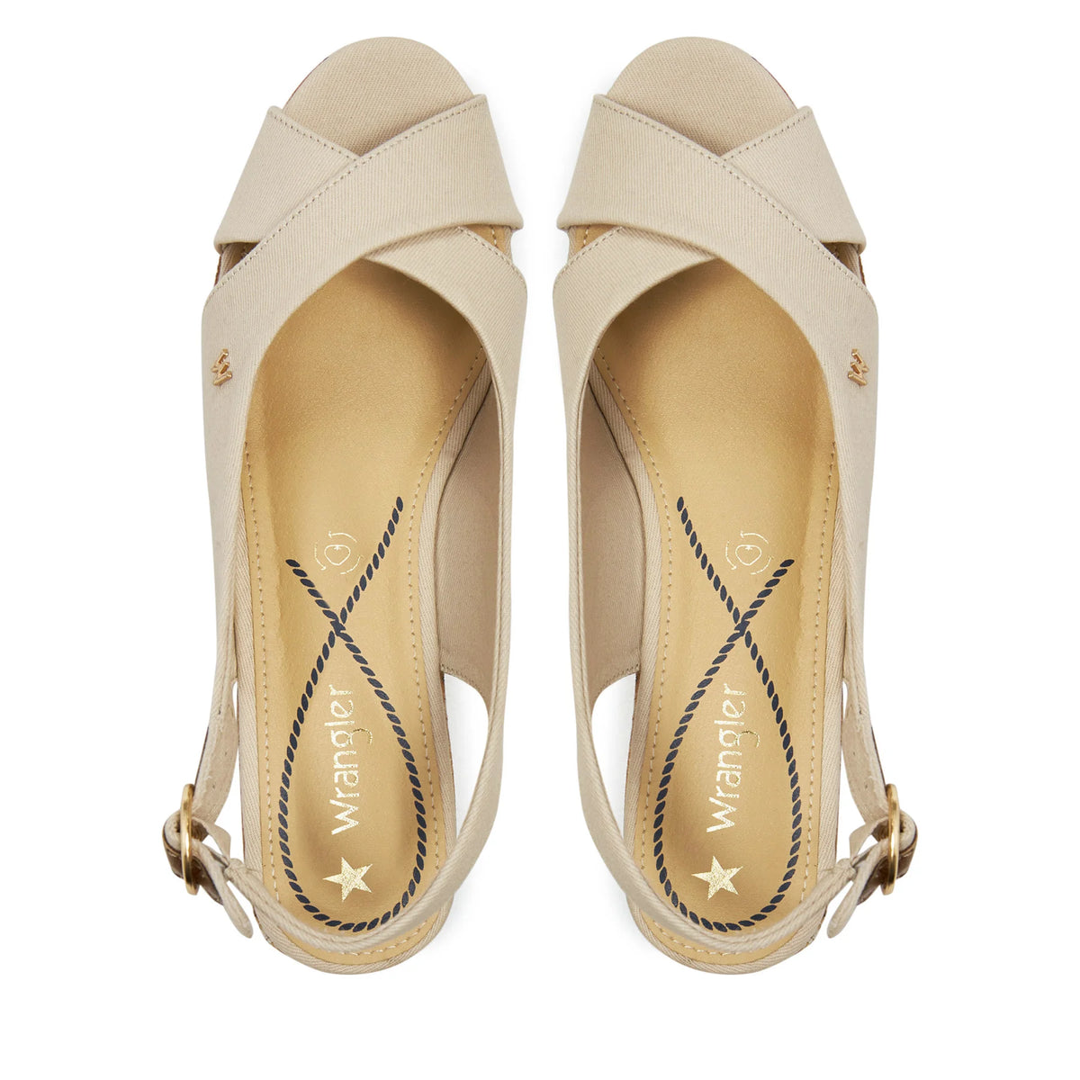 WRANGLER : Raval Marina Wedge Sandal - Cream