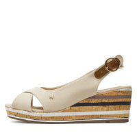 WRANGLER : Raval Marina Wedge Sandal - Cream