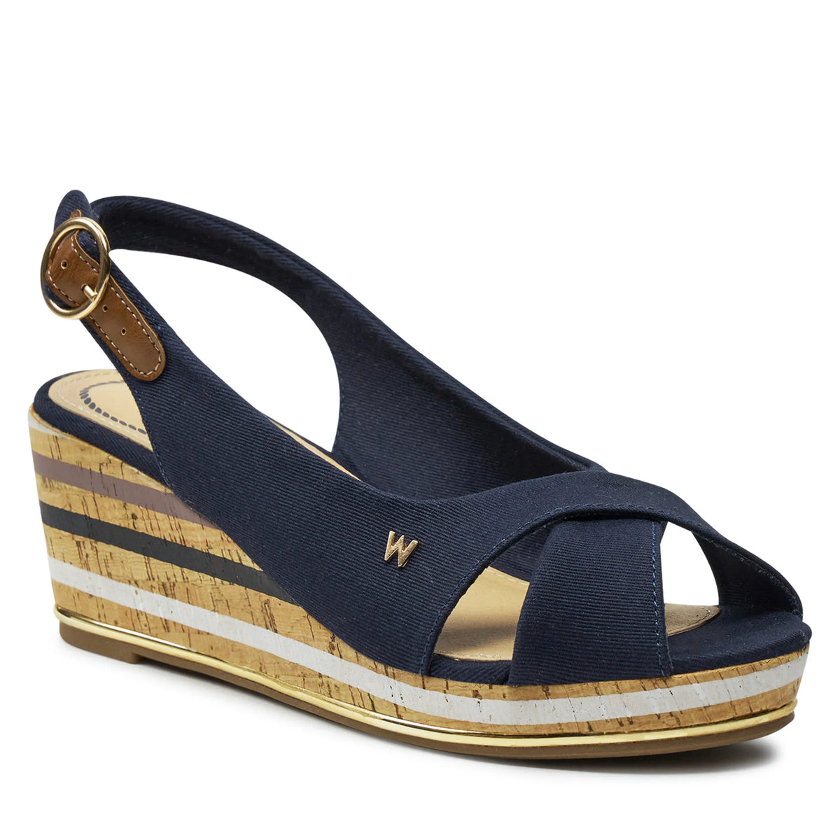 WRANGLER : Raval Marina Wedge Sandal - Navy