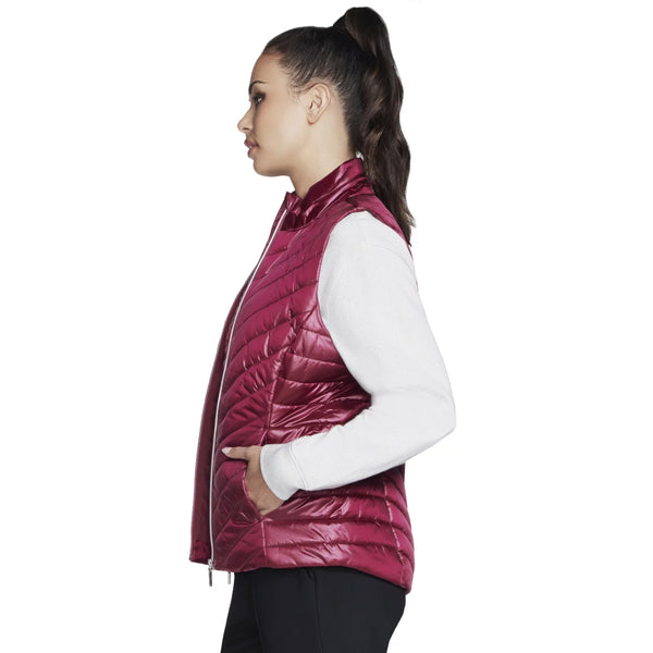 SKECHERS Women's Go Shield Shine Vest - Burgundy