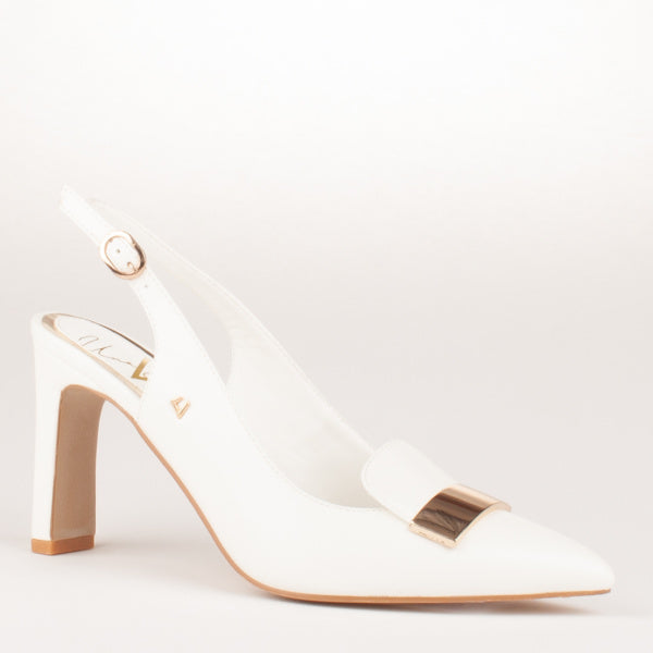 UNA HEALY : Skylark Heels - White