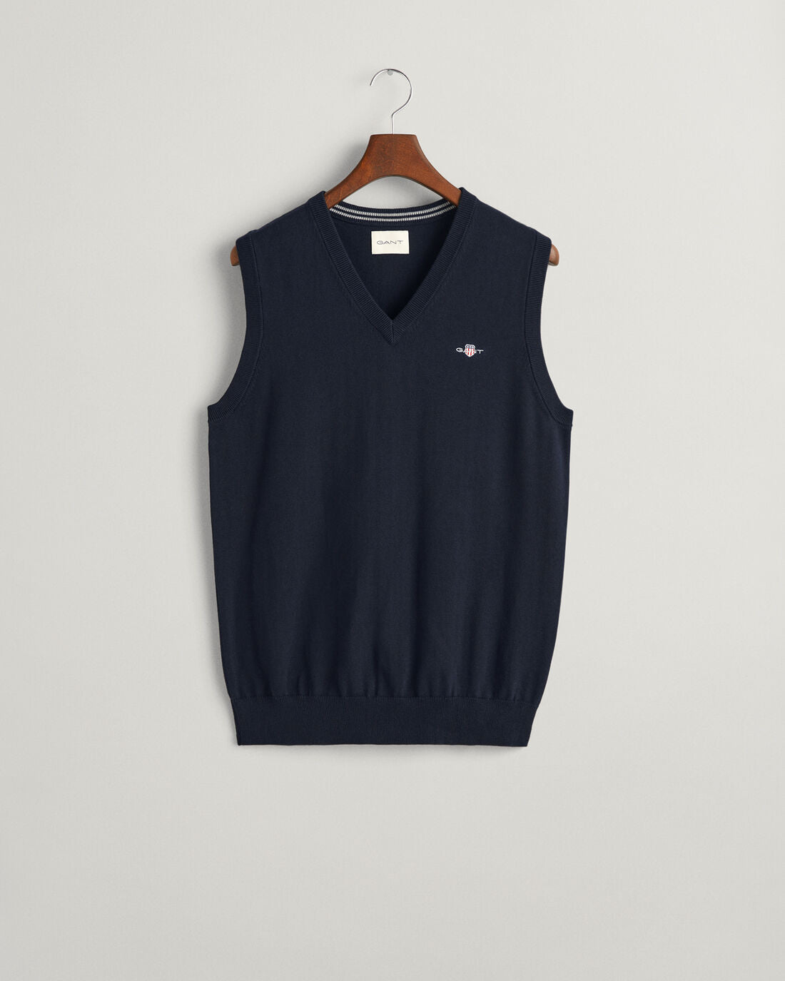 GANT : Classic Cotton Vest - Evening Blue